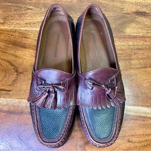 Johnston & Murphy 9 Tassel Dress Loafers Black Brown 0592